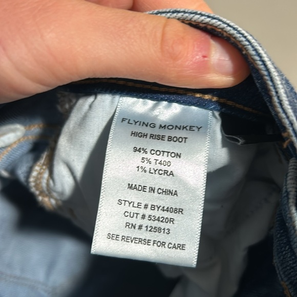 Flying Monkey High Rise Boot Jeans - Picture 4 of 5